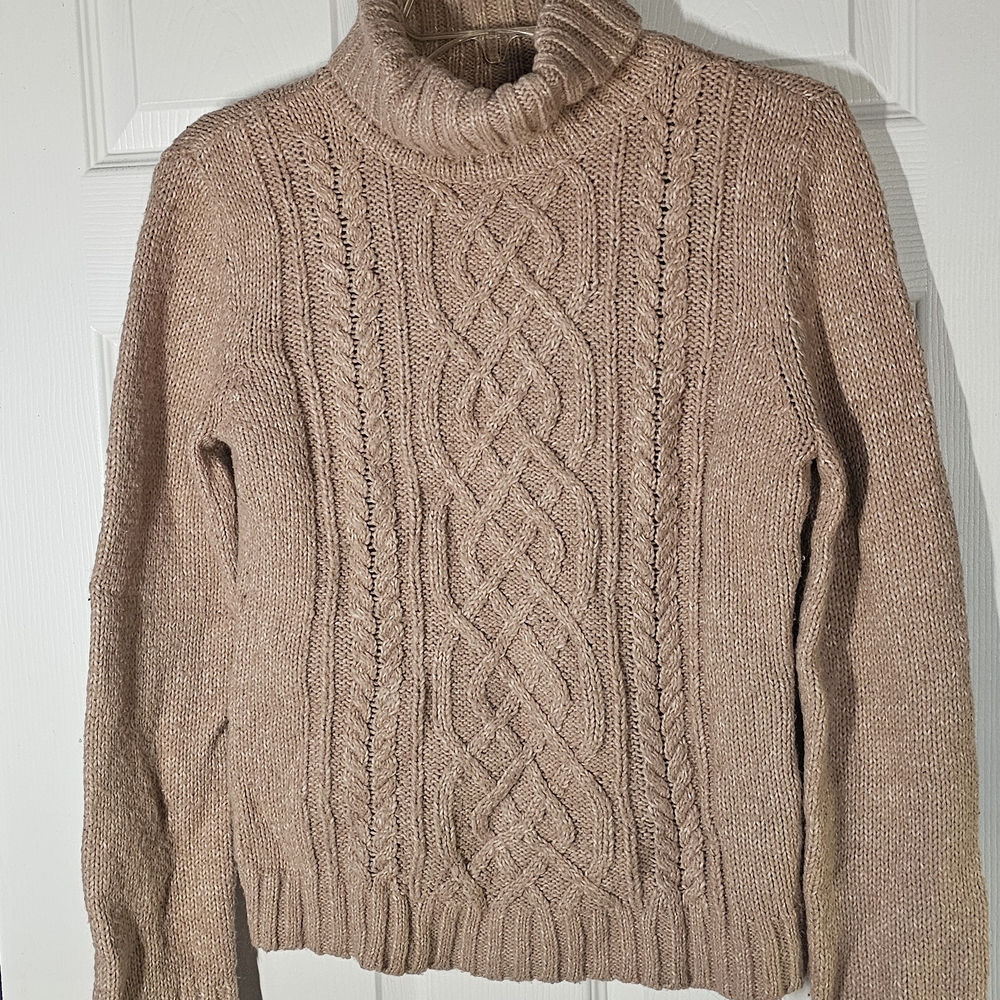 New York & Company Champagne Soft Knit Holiday Sweater